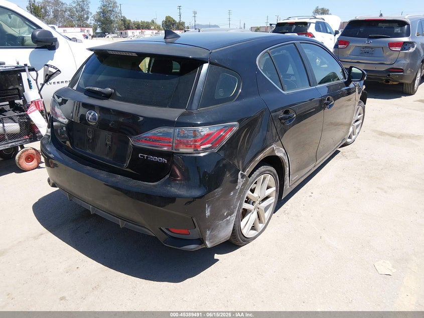 2014 Lexus Ct VIN JTHKD5BH4E2175102 IAAI salvage auction — SIDE, Salvage (California), sold $1,900 on 2026-07-09 (photo 4)