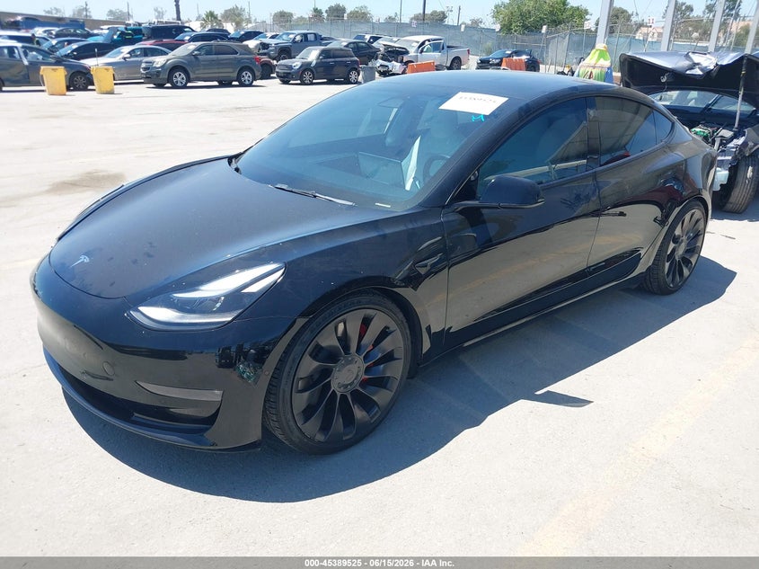 2022 Tesla Model 3 VIN 5YJ3E1EC6NF275887 IAAI salvage auction — RIGHT SIDE, Salvage (California), sold $11,700 on 2026-07-15 (photo 2)