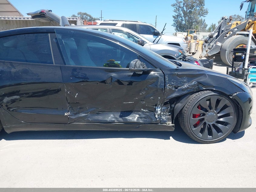 2022 Tesla Model 3 VIN 5YJ3E1EC6NF275887 IAAI salvage auction — RIGHT SIDE, Salvage (California), sold $11,700 on 2026-07-15 (photo 6)