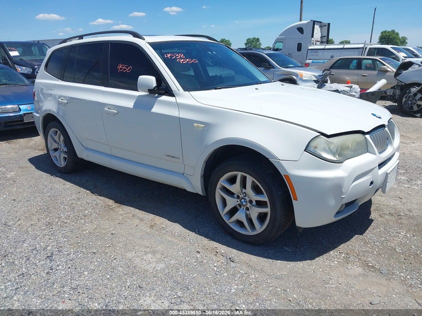 2009 BMW X3 VIN WBXPC934X9WJ27179 IAAI salvage auction — NORMAL WEAR, Clear (Pennsylvania), sold $475 on 2026-07-08 (photo 1)