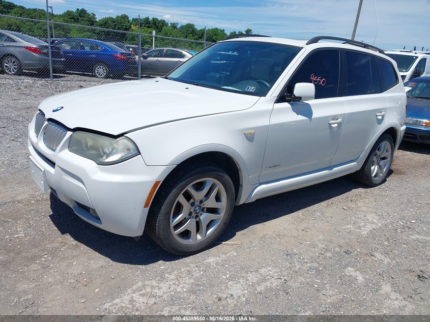 2009 BMW X3 VIN WBXPC934X9WJ27179 IAAI salvage auction — NORMAL WEAR, Clear (Pennsylvania), sold $475 on 2026-07-08 (photo 2)