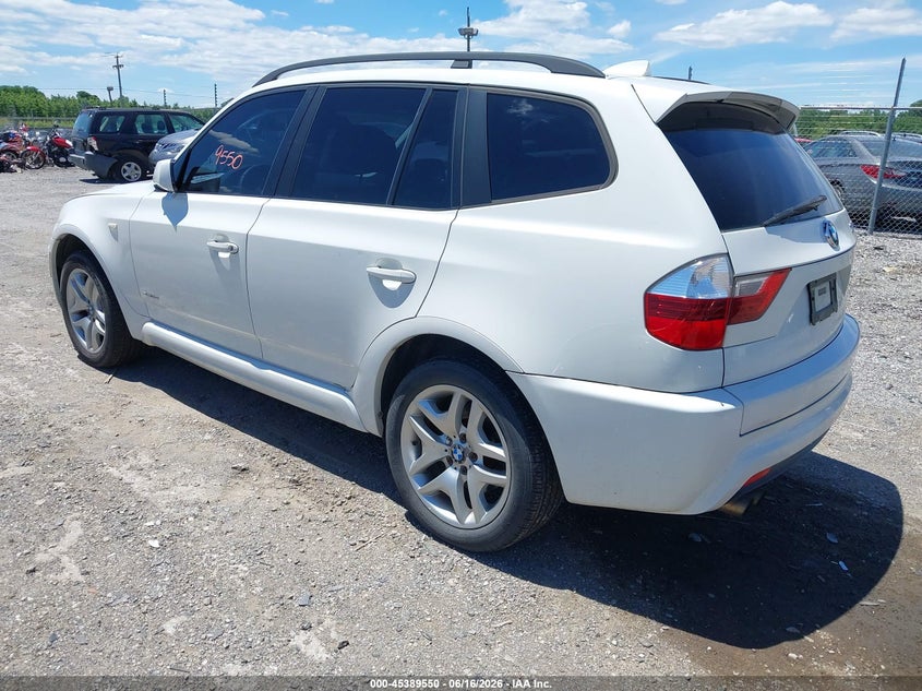 2009 BMW X3 VIN WBXPC934X9WJ27179 IAAI salvage auction — NORMAL WEAR, Clear (Pennsylvania), sold $475 on 2026-07-08 (photo 3)