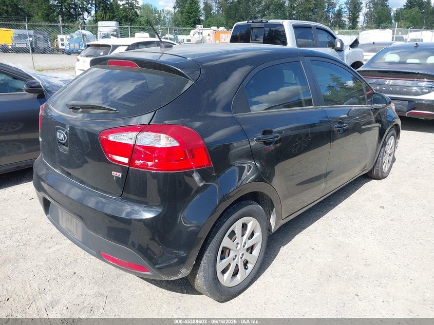 2014 Kia Rio VIN KNADM5A31E6355417 IAAI salvage auction — NORMAL WEAR, Clear (Washington), sold $750 on 2026-07-22 (photo 4)