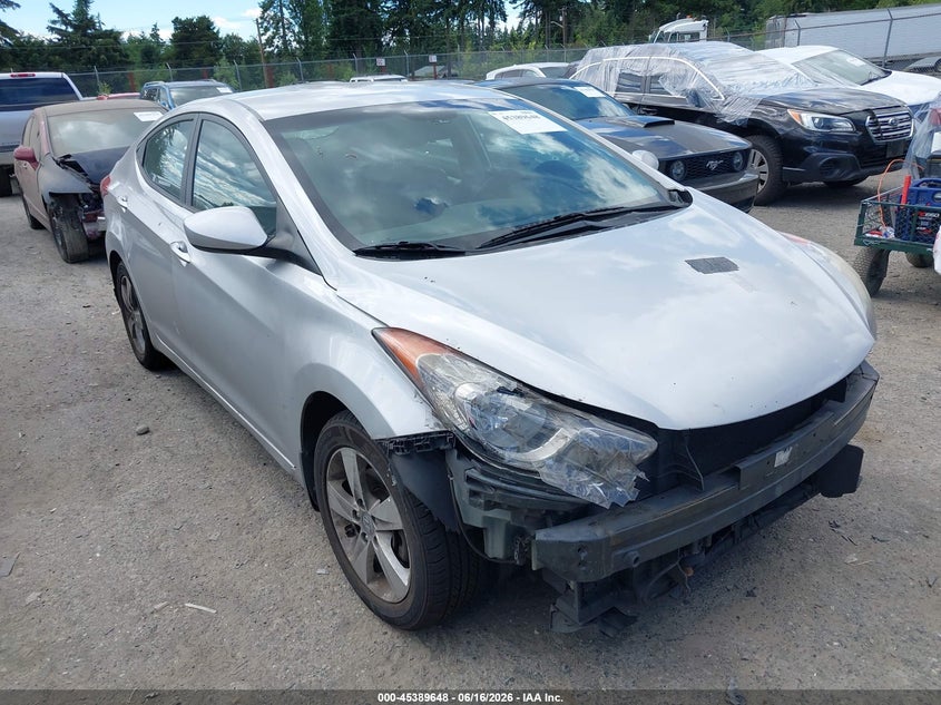 2013 Hyundai Elantra VIN KMHDH4AE7DU840864 IAAI salvage auction — NORMAL WEAR, Clear (Washington), sold $675 on 2026-07-15 (photo 1)