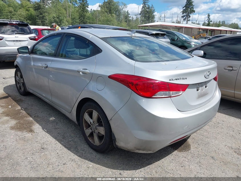 2013 Hyundai Elantra VIN KMHDH4AE7DU840864 IAAI salvage auction — NORMAL WEAR, Clear (Washington), sold $675 on 2026-07-15 (photo 3)