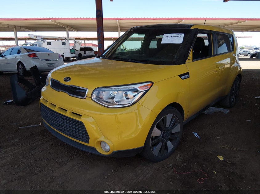 2015 Kia Soul VIN KNDJX3A50F7143140 IAAI salvage auction — LEFT FRONT, Salvage (Arizona), sold $1,800 on 2026-07-07 (photo 2)