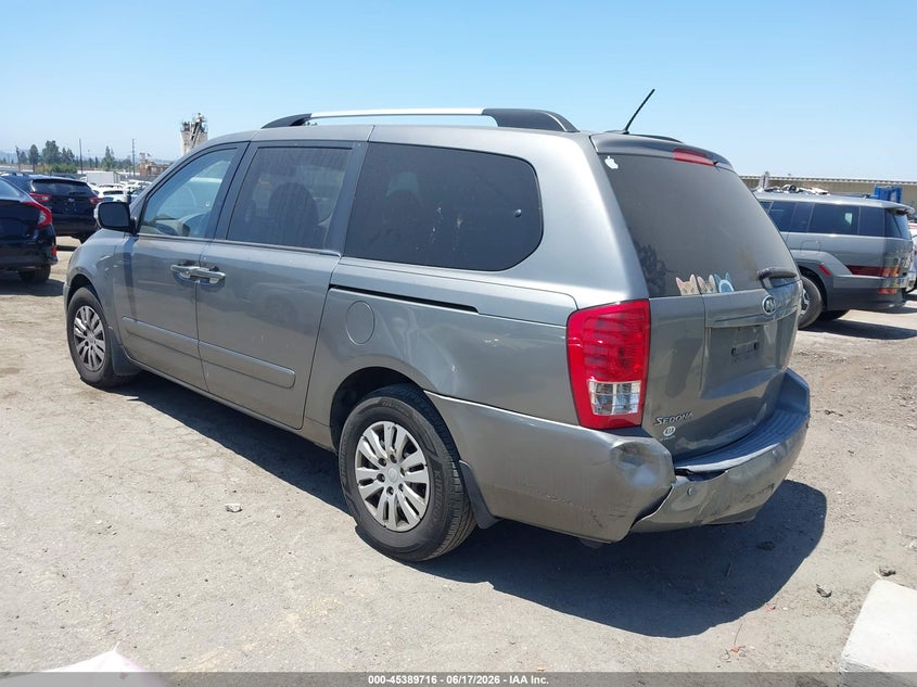 2011 Kia SEDONA VIN KNDMG4C75B6411150 IAAI salvage auction — NORMAL WEAR, Clear - Dealer Only (California), sold $400 on 2026-07-08 (photo 3)