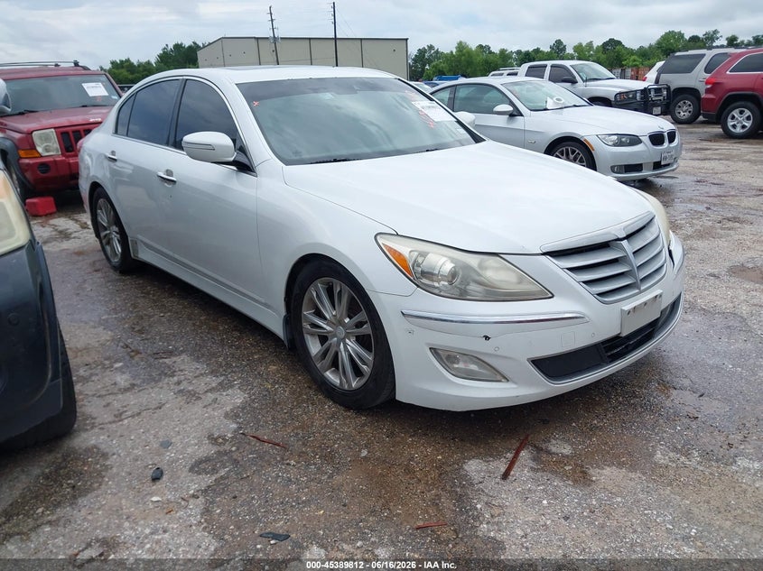 2012 Hyundai Genesis VIN KMHGC4DD8CU186244 IAAI salvage auction — LEFT FRONT, Original (Texas), sold $475 on 2026-07-15 (photo 1)