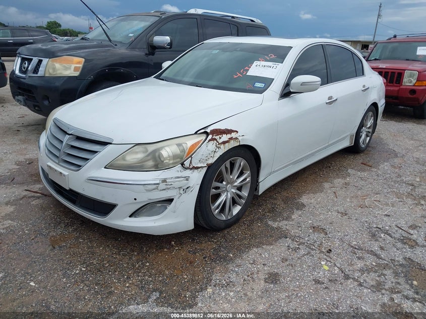 2012 Hyundai Genesis VIN KMHGC4DD8CU186244 IAAI salvage auction — LEFT FRONT, Original (Texas), sold $475 on 2026-07-15 (photo 2)