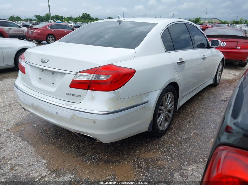 2012 Hyundai Genesis VIN KMHGC4DD8CU186244 IAAI salvage auction — LEFT FRONT, Original (Texas), sold $475 on 2026-07-15 (photo 4)