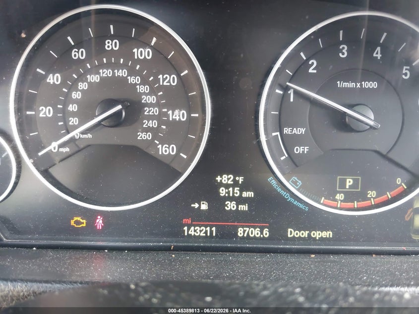 2014 BMW 3 series VIN WBA3B3C5XEJ982702 IAAI salvage auction — NORMAL WEAR, Original (Texas), sold $1,000 on 2026-07-06 (photo 7)