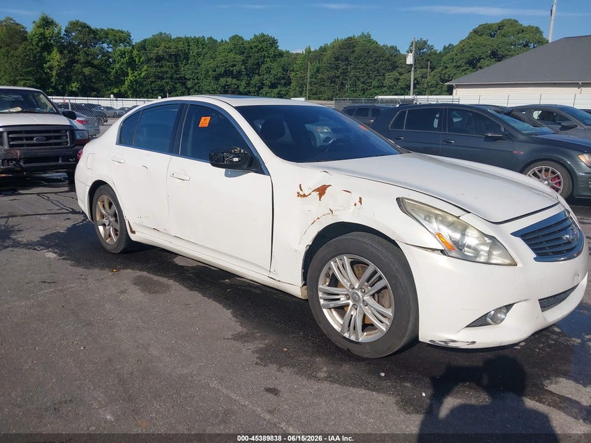 2012 Infiniti G37 VIN JN1CV6AP9CM933540 IAAI salvage auction — SIDE, Repossession Paperwork (Georgia), sold $700 on 2026-07-22 (photo 1)