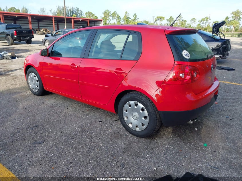 2009 Volkswagen Rabbit VIN WVWDA71K69W015300 IAAI salvage auction — NORMAL WEAR, Clear (Florida), sold $1,450 on 2026-08-10 (photo 3)