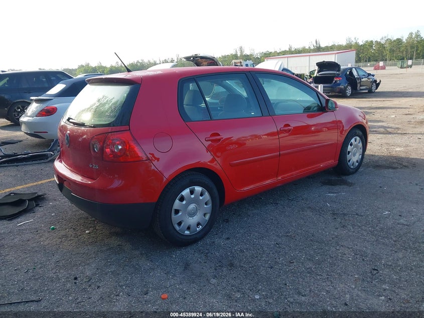 2009 Volkswagen Rabbit VIN WVWDA71K69W015300 IAAI salvage auction — NORMAL WEAR, Clear (Florida), sold $1,450 on 2026-08-10 (photo 4)