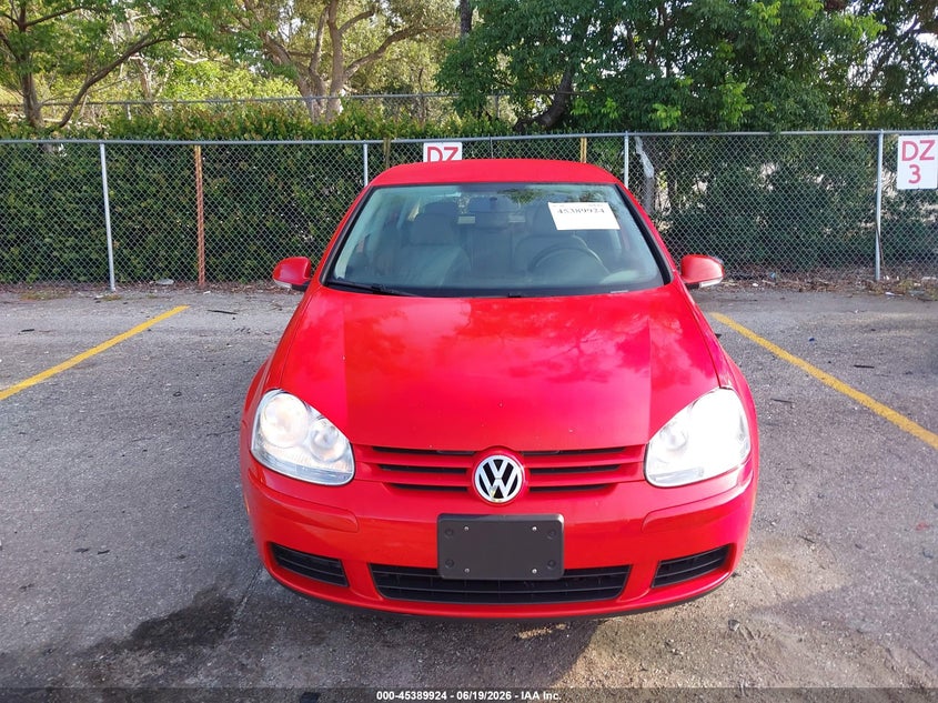 2009 Volkswagen Rabbit VIN WVWDA71K69W015300 IAAI salvage auction — NORMAL WEAR, Clear (Florida), sold $1,450 on 2026-08-10 (photo 6)