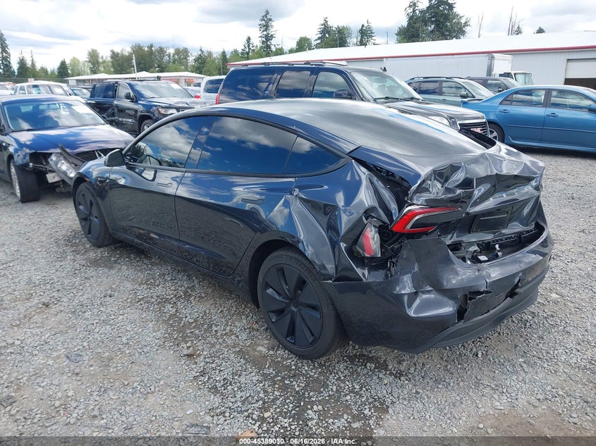 2025 Tesla Model 3 VIN 5YJ3E1EA8SF978028 IAAI salvage auction — REAR END, Bill Of Sale (Washington), sold $10,700 on 2026-07-15 (photo 3)