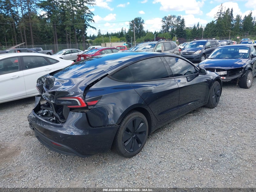2025 Tesla Model 3 VIN 5YJ3E1EA8SF978028 IAAI salvage auction — REAR END, Bill Of Sale (Washington), sold $10,700 on 2026-07-15 (photo 4)
