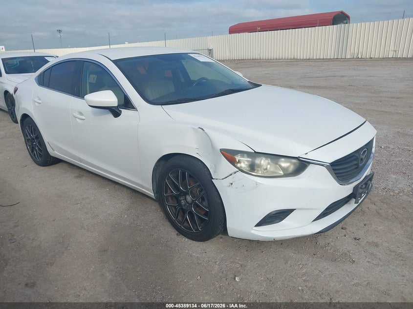 2014 Mazda 6 VIN JM1GJ1V67E1136500 IAAI salvage auction — WATER/FLOOD, Salvage Title, sold $25 on 2026-07-27 (photo 1)