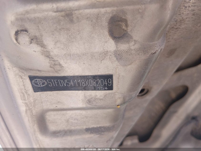 2008 Toyota Tundra VIN 5TFDV54118X082049 IAAI salvage auction — ROLLOVER, Salvage (Nevada), sold $2,850 on 2026-07-10 (photo 9)