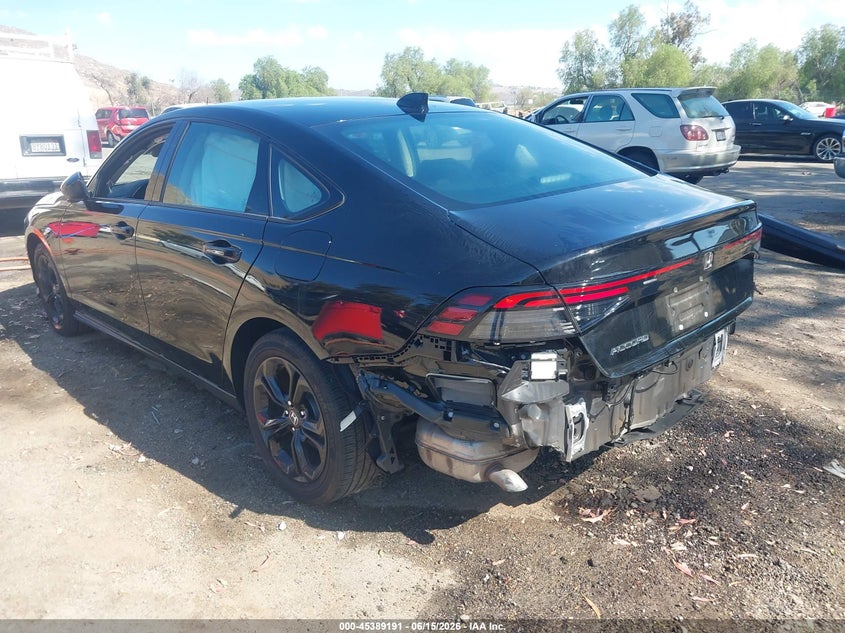 2025 Honda Accord VIN 1HGCY1F4XSA057178 IAAI salvage auction — REAR END, Salvage Title, sold $7,600 on 2026-07-29 (photo 3)