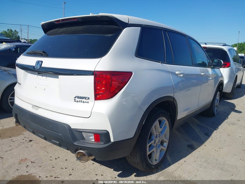 2024 Honda Passport VIN 5FNYF8H54RB010075 IAAI salvage auction — FRONT END, Salvage Title, sold $9,300 on 2026-07-21 (photo 4)