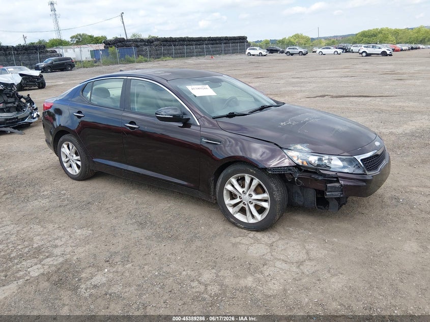2013 Kia Optima VIN 5XXGN4A72DG177270 IAAI salvage auction — NORMAL WEAR, Clear (Pennsylvania), sold $525 on 2026-07-24 (photo 1)