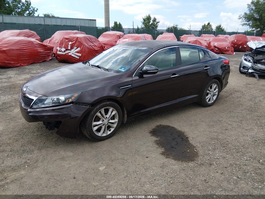 2013 Kia Optima VIN 5XXGN4A72DG177270 IAAI salvage auction — NORMAL WEAR, Clear (Pennsylvania), sold $525 on 2026-07-24 (photo 2)