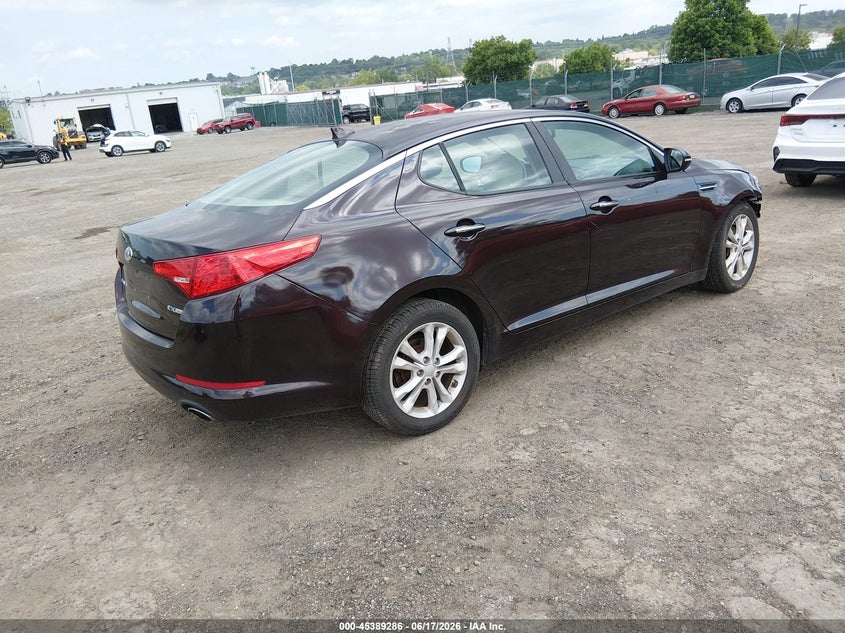 2013 Kia Optima VIN 5XXGN4A72DG177270 IAAI salvage auction — NORMAL WEAR, Clear (Pennsylvania), sold $525 on 2026-07-24 (photo 4)
