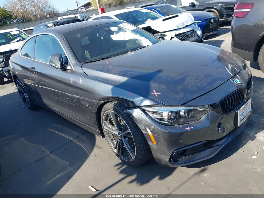 2020 BMW 4er VIN WBA4W3C06LFH55975 IAAI salvage auction — SIDE, Salvage Title, sold $3,850 on 2026-07-22 (photo 1)