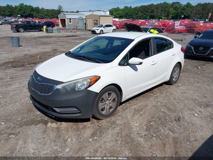 2016 Kia Forte VIN KNAFK4A6XG5620072 IAAI salvage auction — NORMAL WEAR, Clear (Georgia), sold $475 on 2026-07-17 (photo 2)