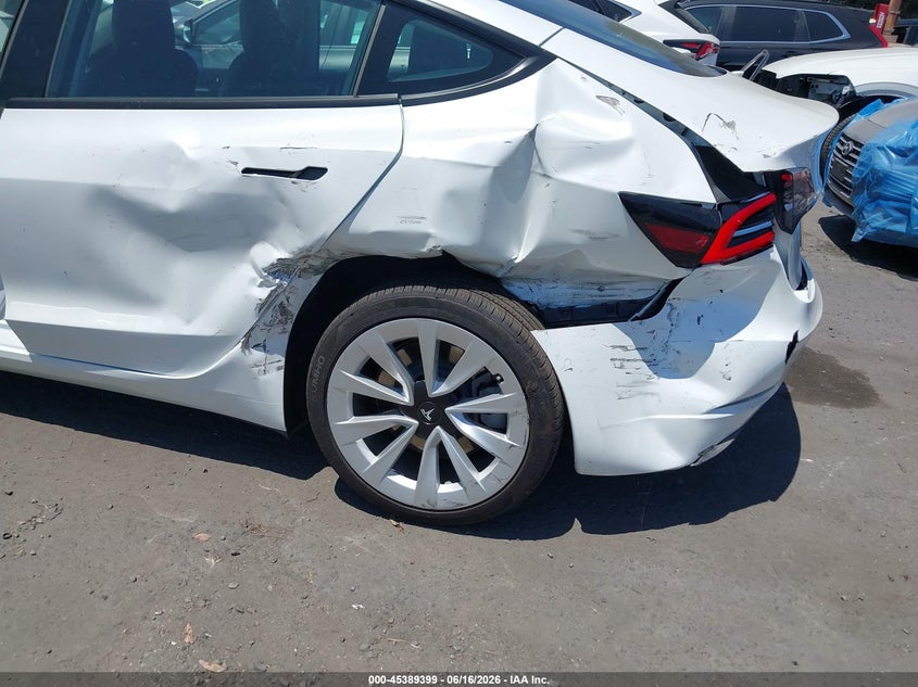 2022 Tesla Model 3 VIN 5YJ3E1EBXNF246660 IAAI salvage auction — REAR END, Salvage Certificate (California), sold $6,500 on 2026-07-12 (photo 6)