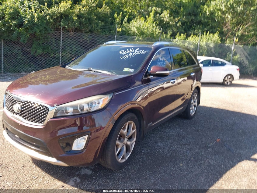 2016 Kia Sorento VIN 5XYPKDA50GG076946 IAAI salvage auction — NORMAL WEAR, Clear (Pennsylvania), sold $2,100 on 2026-07-24 (photo 2)