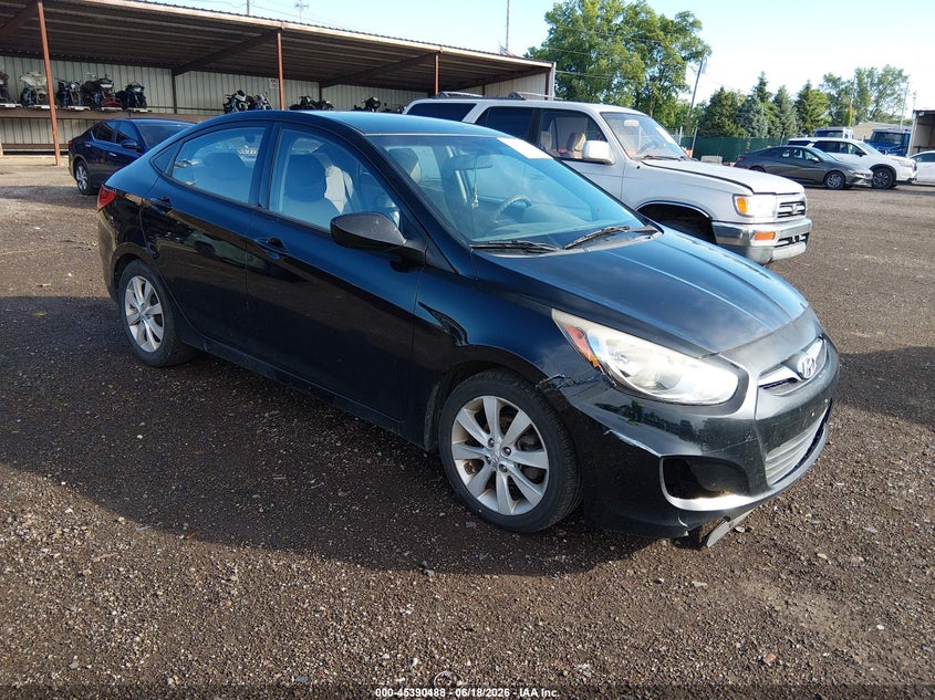 2012 Hyundai Accent VIN KMHCU4AEXCU261728 IAAI salvage auction — NORMAL WEAR, Original (Ohio), sold $250 on 2026-07-22 (photo 1)