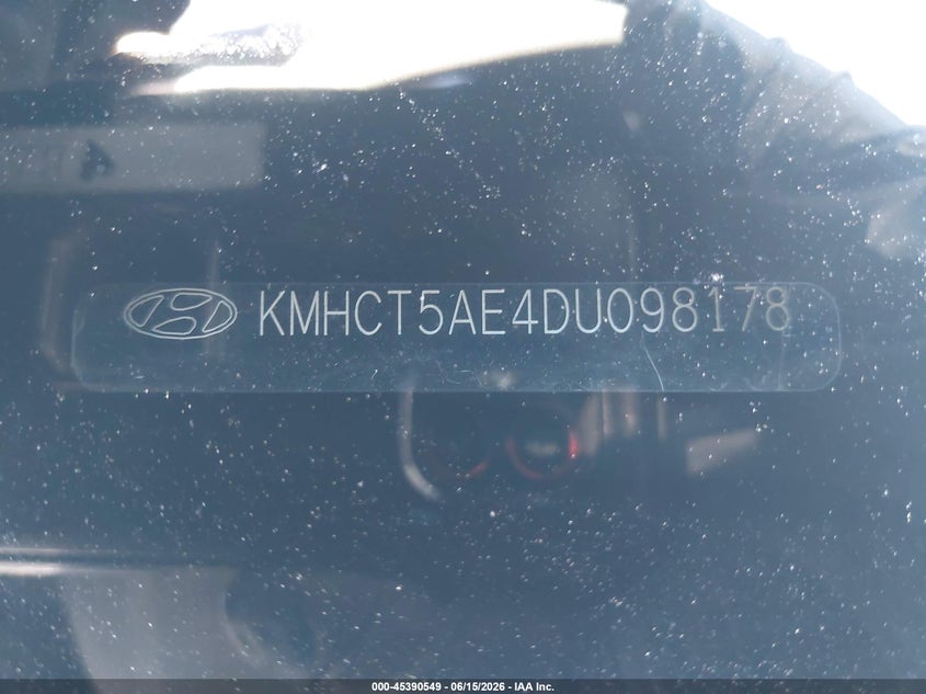 2013 Hyundai Accent VIN KMHCT5AE4DU098178 IAAI salvage auction — LEFT SIDE, Salvage (California), sold $525 on 2026-07-15 (photo 9)