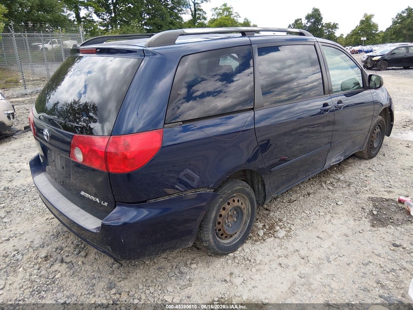 2006 Toyota Sienna VIN 5TDZA23C76S468612 IAAI salvage auction — NORMAL WEAR, Original (West Virginia), sold $200 on 2026-07-15 (photo 4)
