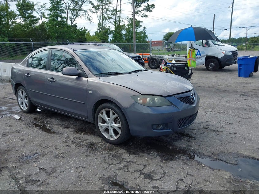 2008 Mazda 3 VIN JM1BK32F581147281 IAAI salvage auction — NORMAL WEAR, Clear (Florida), sold $300 on 2026-07-14 (photo 1)