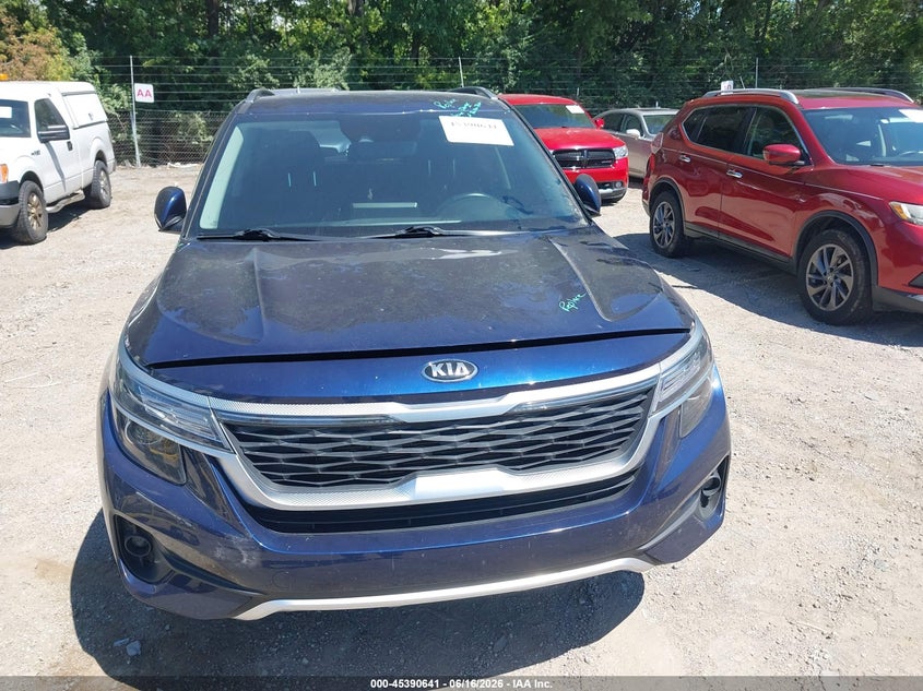 2021 Kia Seltos VIN KNDERCAA8M7155302 IAAI salvage auction — HAIL, Salvage (Indiana), sold $5,000 on 2026-07-22 (photo 6)