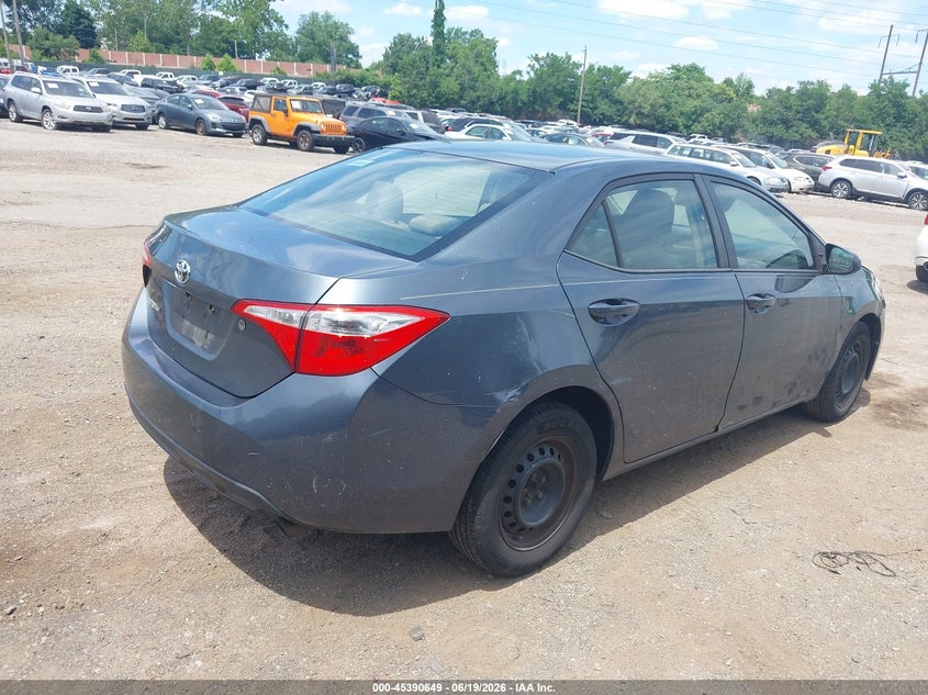 2014 Toyota Corolla VIN 5YFBURHE2EP104651 IAAI salvage auction — NORMAL WEAR, Clear (Pennsylvania), sold $2,700 on 2026-07-10 (photo 4)