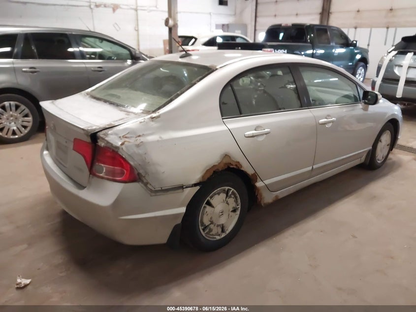 2008 Honda Civic hybrid VIN JHMFA36288S002756 IAAI salvage auction — NORMAL WEAR, Clear (Minnesota), sold $250 on 2026-07-15 (photo 4)