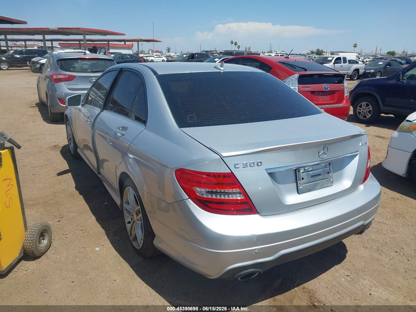 2013 Mercedes-benz C-klasse VIN WDDGF8AB8DG108817 IAAI salvage auction — NORMAL WEAR, Clear-Dealer Only (Arizona), sold $1,100 on 2026-07-21 (photo 3)