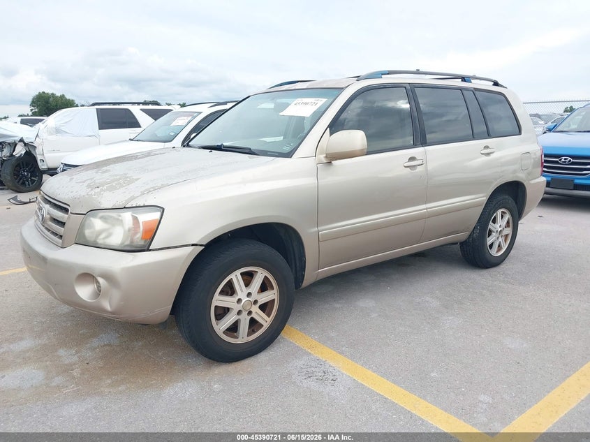 2005 Toyota Highlander VIN JTEGP21A550081030 IAAI salvage auction — NORMAL WEAR, Clear (Texas), sold $1,250 on 2026-07-16 (photo 2)