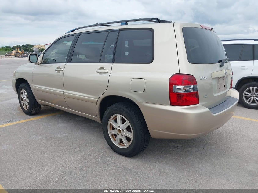 2005 Toyota Highlander VIN JTEGP21A550081030 IAAI salvage auction — NORMAL WEAR, Clear (Texas), sold $1,250 on 2026-07-16 (photo 3)