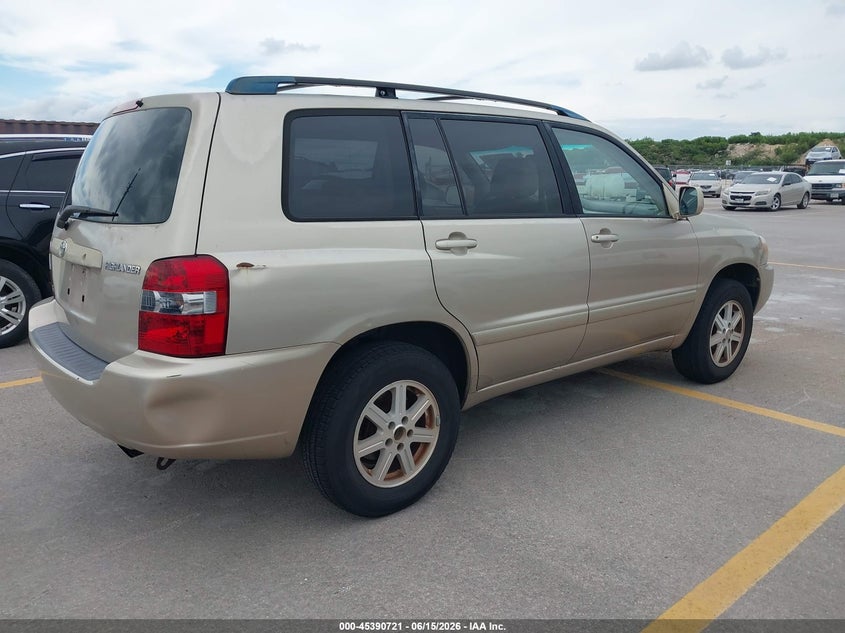 2005 Toyota Highlander VIN JTEGP21A550081030 IAAI salvage auction — NORMAL WEAR, Clear (Texas), sold $1,250 on 2026-07-16 (photo 4)