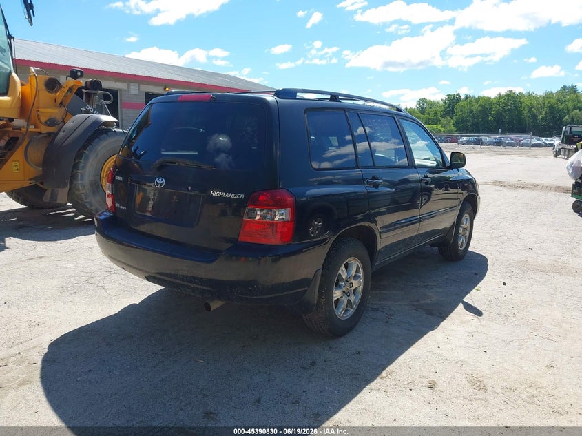2006 Toyota Highlander VIN JTEEP21A660136643 IAAI salvage auction — NORMAL WEAR, Original (Maine), sold $725 on 2026-07-27 (photo 4)