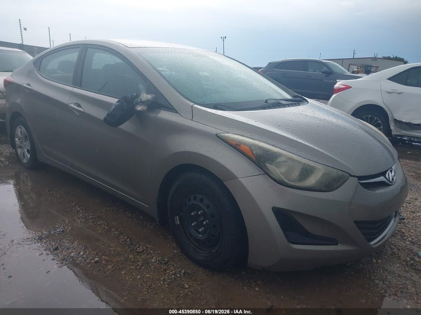 2016 Hyundai Elantra VIN 5NPDH4AEXGH748120 IAAI salvage auction — NORMAL WEAR, Clear (Alabama), sold $900 on 2026-07-21 (photo 1)