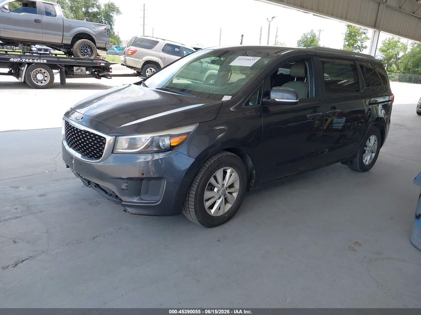 2017 Kia SEDONA VIN KNDMB5C17H6245061 IAAI salvage auction — NORMAL WEAR, Clear (Florida), sold $975 on 2026-07-22 (photo 2)