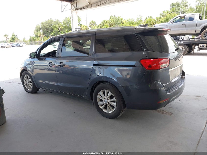 2017 Kia SEDONA VIN KNDMB5C17H6245061 IAAI salvage auction — NORMAL WEAR, Clear (Florida), sold $975 on 2026-07-22 (photo 3)