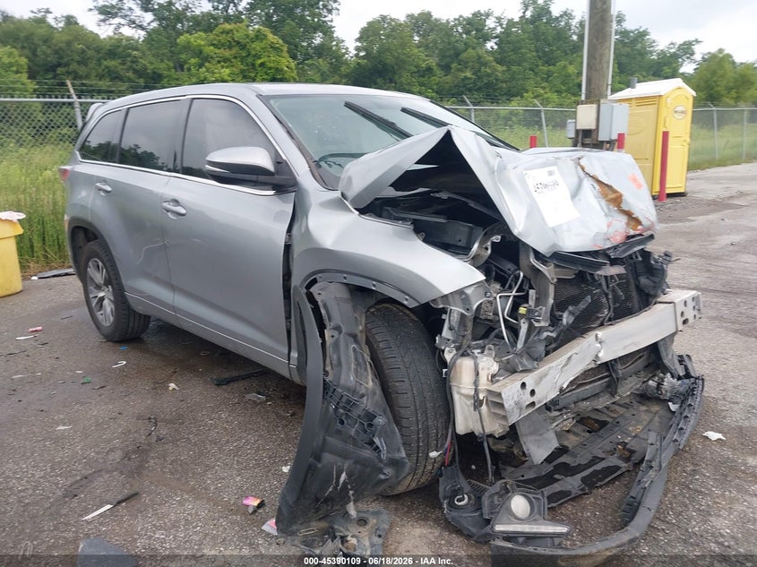2015 Toyota Highlander VIN 5TDZKRFH4FS106430 IAAI salvage auction — ALL OVER, Salvage (Louisiana), sold $500 on 2026-07-21 (photo 1)