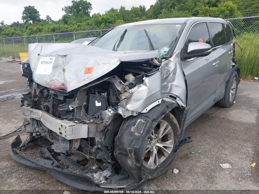 2015 Toyota Highlander VIN 5TDZKRFH4FS106430 IAAI salvage auction — ALL OVER, Salvage (Louisiana), sold $500 on 2026-07-21 (photo 2)