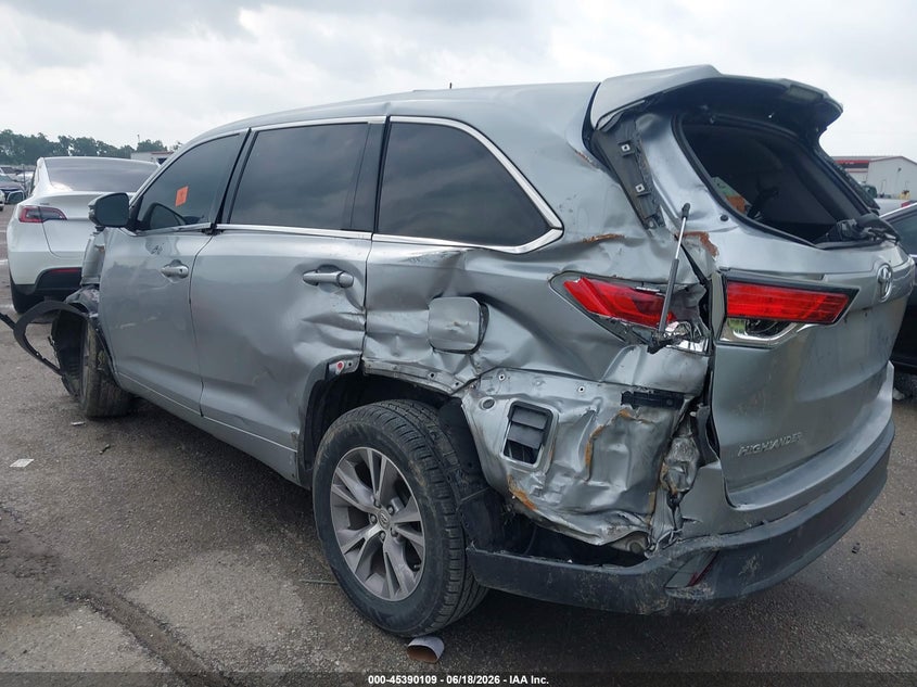 2015 Toyota Highlander VIN 5TDZKRFH4FS106430 IAAI salvage auction — ALL OVER, Salvage (Louisiana), sold $500 on 2026-07-21 (photo 3)